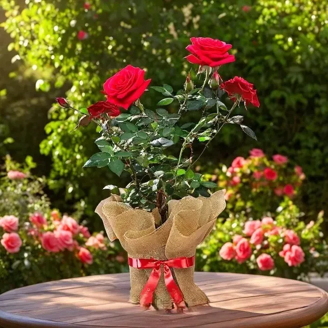 Potted Rose Plant