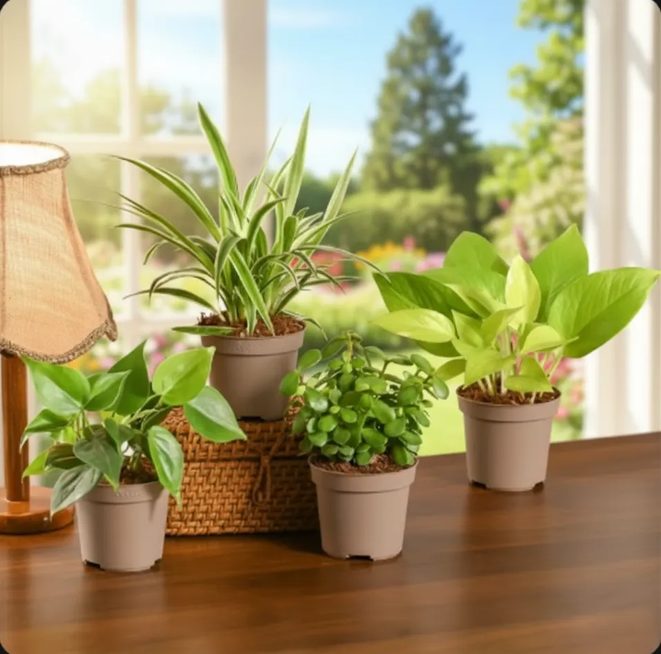 Set of 4 Air Purifying Indoor Plant Bundle for Home
