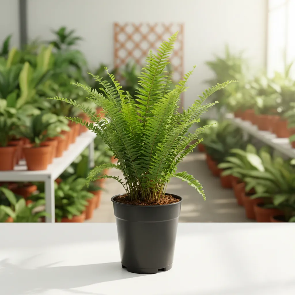 Nephrolepis exaltata (Green) Fern Plant in 5 inch Pot