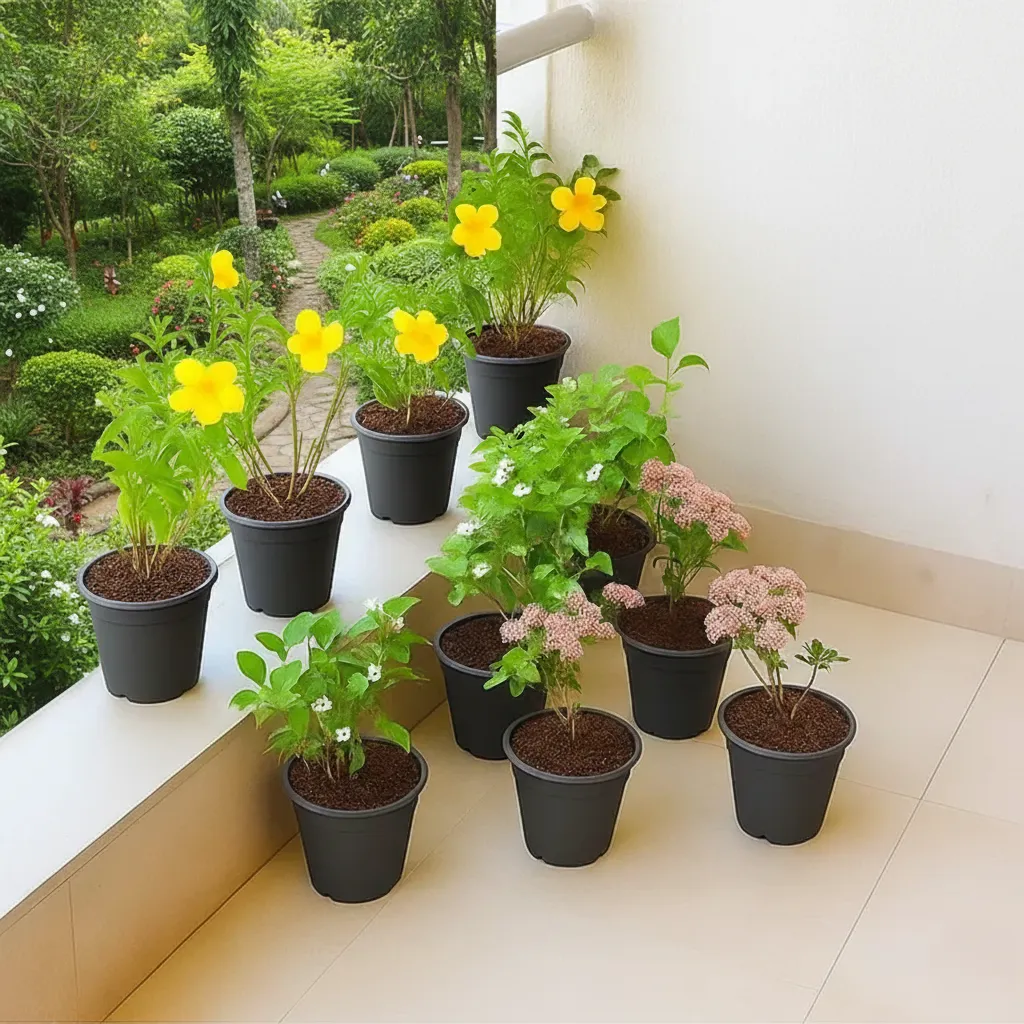 Beautiful Flower Garden in a Balcony