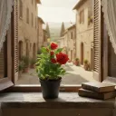 Rose (Red) Plant in pot