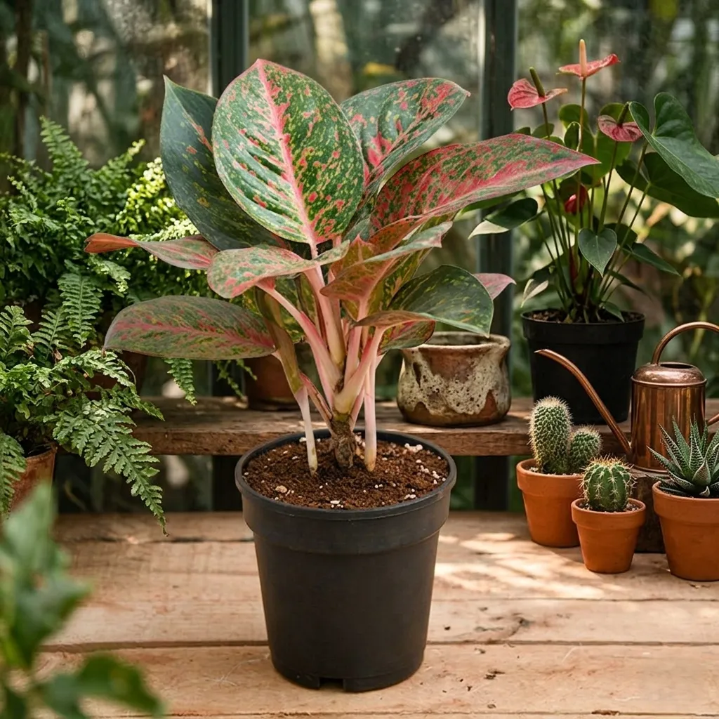 Aglaonema widuri, Aglaonema Red Peacock Plant in 5 inch (13 cm) Pot